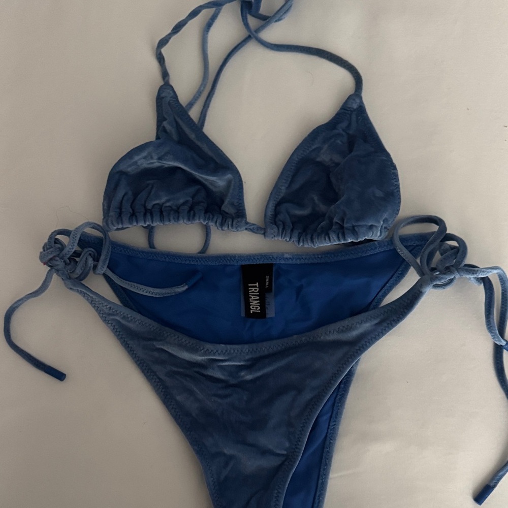 Triangl velour bikini